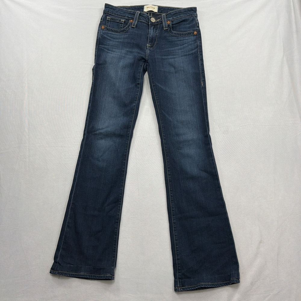 Big Star Jeans Remy Bootcut Low Rise Dark Wash Denim Blue Women 26L